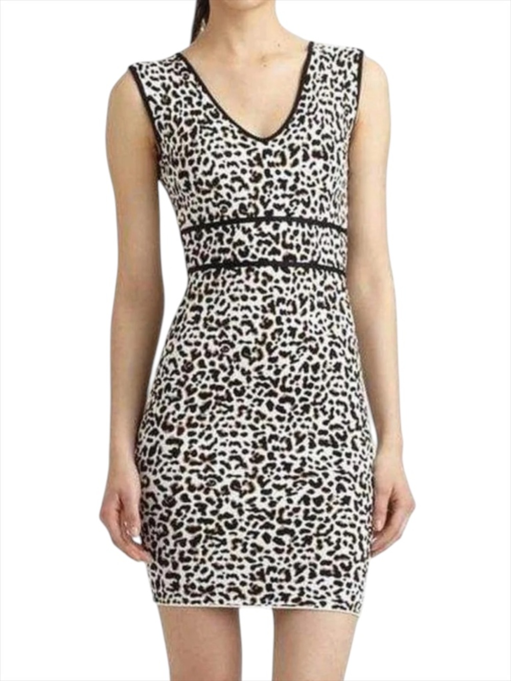 BCBGMaxAzria Fancy Leopard Bodycon Dress Size S